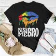 Kiss Me Bro Gay Rainbow Mouth To Kiss For Pride Person Women T-shirt Unique Gifts