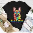 Lgbt Ally Dog Rainbow Women T-shirt Unique Gifts