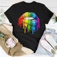 Lgbt Rainbow Lips Pride Gay Homosexual Lesbian Women T-shirt Unique Gifts