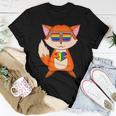 Lgbt Supporter Fox Rainbow Gay Pride Lgbt Heart Animal Women T-shirt Unique Gifts