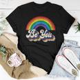 Lgbtq Ally Be You Gay Pride Lgbt Rainbow Flag Retro Women T-shirt Unique Gifts