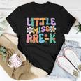 Little Miss Pre K Girl Retro Happy First Day Back To School Women T-shirt Unique Gifts