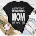 Living That Crosswords Mom Life Crossword Puzzle Lover Women T-shirt Unique Gifts