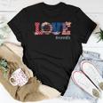 Love Nonni Life Sunflower American Flag 4Th Of July Women T-shirt Unique Gifts