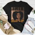 Melanin Mom Afro Curly Messy Bun Life For Women T-shirt Unique Gifts