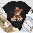 Meowdy Funny Country Music Cat Cowboy Hat Men Women Women T-shirt Funny Gifts