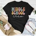 Middle School Crew Retro Groovy Vintage First Day Of School Women T-shirt Unique Gifts