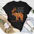 Multiple Sclerosis Awareness Sunflower Elephant Be Kind Women T-shirt Unique Gifts