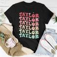 Name Taylor Girl Boy Retro Groovy 80'S 70'S Colourful Women T-shirt Unique Gifts