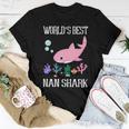 Nan Grandma Gift Worlds Best Nan Shark Women T-shirt Funny Gifts