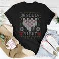 Oh Bowly Night Bowling Ugly Christmas Sweater Party Women T-shirt Unique Gifts