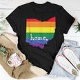 Ohio Gay Pride Lgbt Rainbow Home State Women T-shirt Unique Gifts