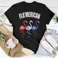 Patriotic Flamingo Red White Blue July 4Th Independence Day Women T-shirt Unique Gifts