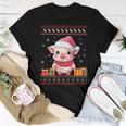 Pig Christmas Santa Hat Ugly Christmas Sweater Women T-shirt Unique Gifts