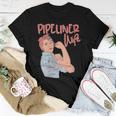 Pipeliner Wife Strong Proud Pipeline Rosie Riveter Women T-shirt Unique Gifts