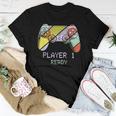 Player 1 Ready Future Dad & Mom Baby Announcement Cute Women T-shirt Unique Gifts
