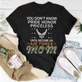 Pride Honor Priceless-Proud Air Force Mom Camouflage Army Women T-shirt Crewneck Unique Gifts