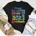 Proud Big Sister Of A Class Of 2023 Graduate Tie Dye Women T-shirt Unique Gifts