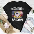 Im A Proud Coast Guard Mom With American Flag For Mom Women T-shirt Crewneck Unique Gifts