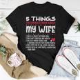 Proud Husband Best Friend 5 Things You Should Know My Wife Women T-shirt Unique Gifts