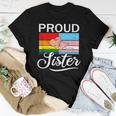 Proud Trans Sister Flag Lgbt Transgender Gay Pride Women T-shirt Unique Gifts