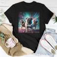 Pugs In Space With Donuts Cute Pug Boys Girls Women T-shirt Funny Gifts