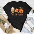 Pumpkin Spice Soccer Ball Tis The Season Fall Thanksgiving Women T-shirt Personalized Gifts