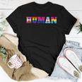Rainbow Lesbian Human Lgbt Flag Gay Pride Month Transgender Women T-shirt Unique Gifts