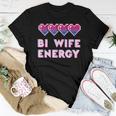 Retro Bi Wife Energy Lgbt Pride Bisexual Flag Gay Marriage Women T-shirt Crewneck Unique Gifts