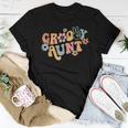 Retro Groovy Aunt Matching Family 1St Birthday Party Women T-shirt Unique Gifts