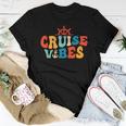 Retro Groovy Cruise Vibes Family Vacation Cruising Squad Women T-shirt Unique Gifts