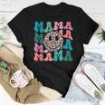 Retro Leopard Mama Groovy Face Trendy New Mom Women T-shirt Unique Gifts