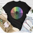 Retro Spider Gay Pride Rainbow Flag Vintage Distressed Women T-shirt Unique Gifts