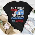 Im A Simple Girl I Love Dogs Camping Camper Women T-shirt Unique Gifts