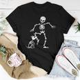 Skeleton And Dog Halloween Costume Skull Women T-shirt Funny Gifts