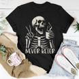 Skull Never Better Skeleton Drinking Coffee Halloween Party Women T-shirt Unique Gifts