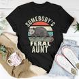 Somebodys Feral Aunt Retro Feral Cat Auntie Animal Cat Mom For Mom Women T-shirt Unique Gifts