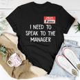 Speak To The Manager Karen Halloween Costume For Women T-shirt Funny Gifts