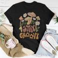 Stay Groovy Trendy Graphic Coconut Girl Hippie Floral Women T-shirt Unique Gifts