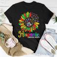 Sunflower Latino Hispanic Heritage Month Roots And Flags Women T-shirt Funny Gifts