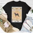 Tarot Card The Dog Norrbottenspets Celestial Space Galaxy Women T-shirt Unique Gifts