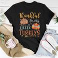 Teachers Thanksgiving Fall Thankful For My Little Turkey Women T-shirt Funny Gifts