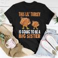 Thanksgiving Big Sister Outfit Pregnancy Announcement Girls Women T-shirt Unique Gifts