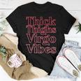 Thick Thighs Virgo Vibes Melanin Black Horoscope Women T-shirt Unique Gifts