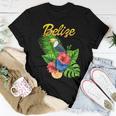Toucan Bird Tropical Flowers Belize Travel Souvenir Women T-shirt Funny Gifts