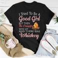 I Tried To Be A Good Girl But Campfire And Whiskey Camping Women T-shirt Unique Gifts