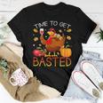 Turkey Time To Get Basted Retro Happy Thanksgiving Women Women T-shirt Funny Gifts