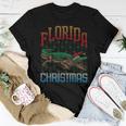 Ugly Christmas Sweater Alligator Reptile Florida Christmas Women T-shirt Unique Gifts