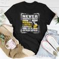 Never Underestimate Woman Courage And Her Anatolian Shepherd Women T-shirt Personalized Gifts
