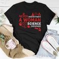 Never Underestimate Woman With A Science Degree Punny Women T-shirt Funny Gifts